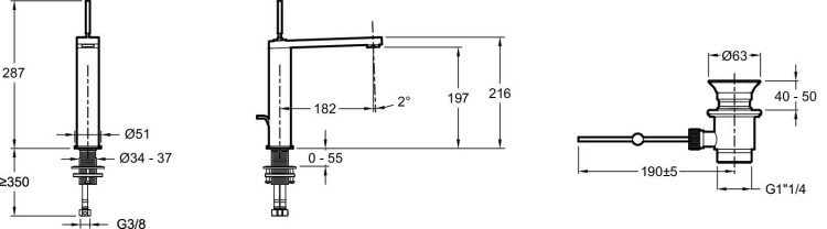Высокий однорычажный смеситель Jacob Delafon COMPOSED E73053-CP