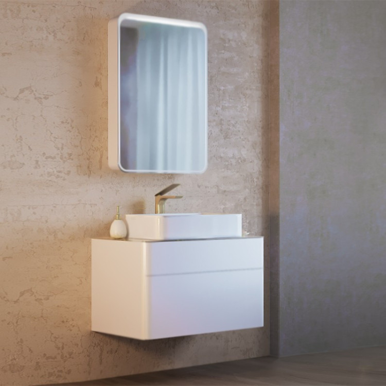 Зеркальный шкаф Raval Pure 60 с подсветкой