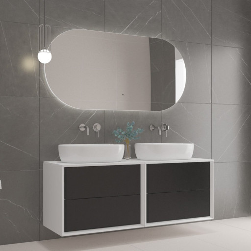 Зеркало с контурной подсветкой и датчиком движения , 12V, 220-240V Cezares CZR-SPC-VAGUE-1400-700-MOV