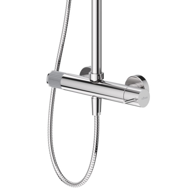 Душевая стойка телескопическая, с верхним и ручным душем c тонкой ручкой Cezares LEAF-CDA-25-L-NOP