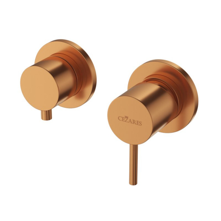 Встраиваемый однорычажный смеситель на 3 выхода с тонкой ручкой Cezares LEAF-VDIM3-L-NOP