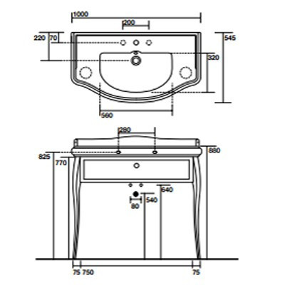 Тумба под раковину  Kerasan Retro 7363