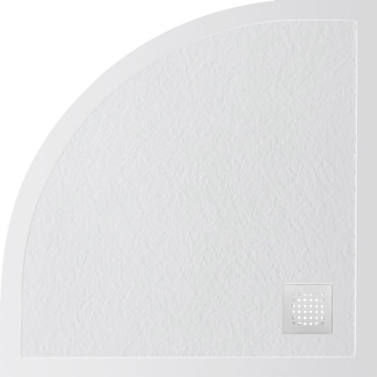 Поддон из искусственного мрамора,белый BelBagno TRAY-MR-UNO-R-90-550-35-W-CR