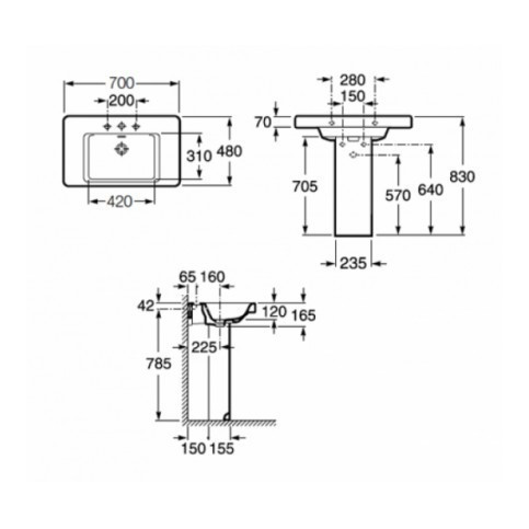 Раковина Roca Khroma 70 327651000