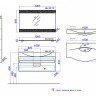 Тумба под раковину Aqwella Бергамо 100 подвесная