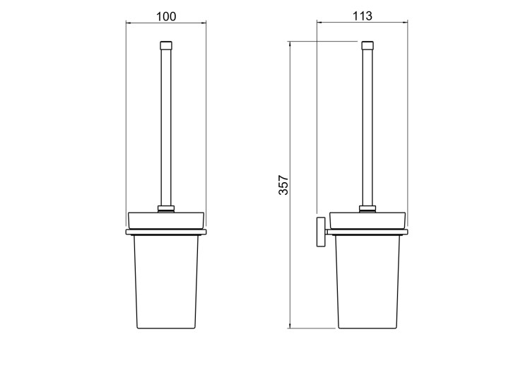 Ершик Aquatek матовый черный AQ4310MB Либра