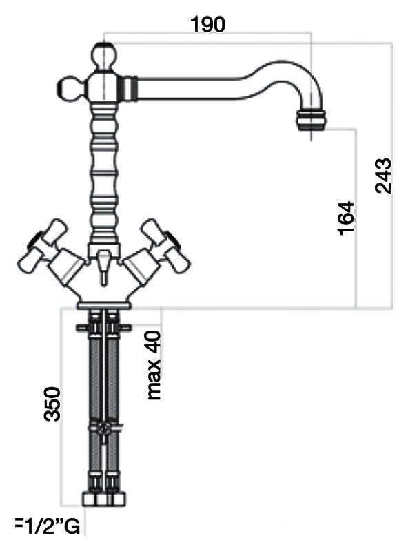 Смеситель для раковины Webert Armony AM700302SSN