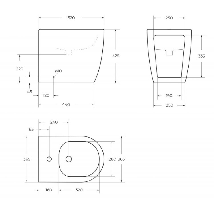 Биде напольное BelBagno BB105B