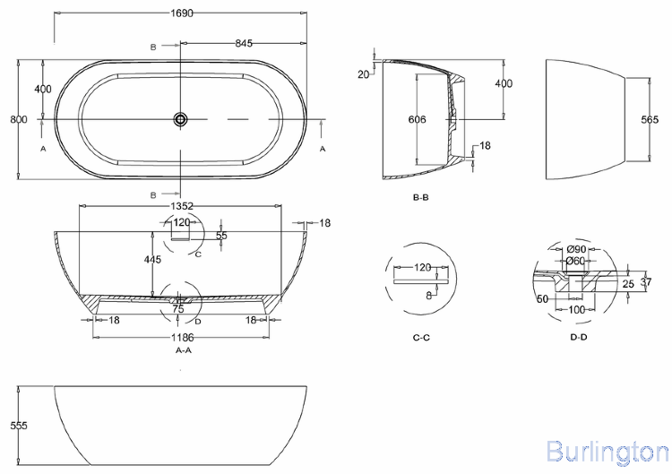 Ванна Formoso, каменная масса [N2A]