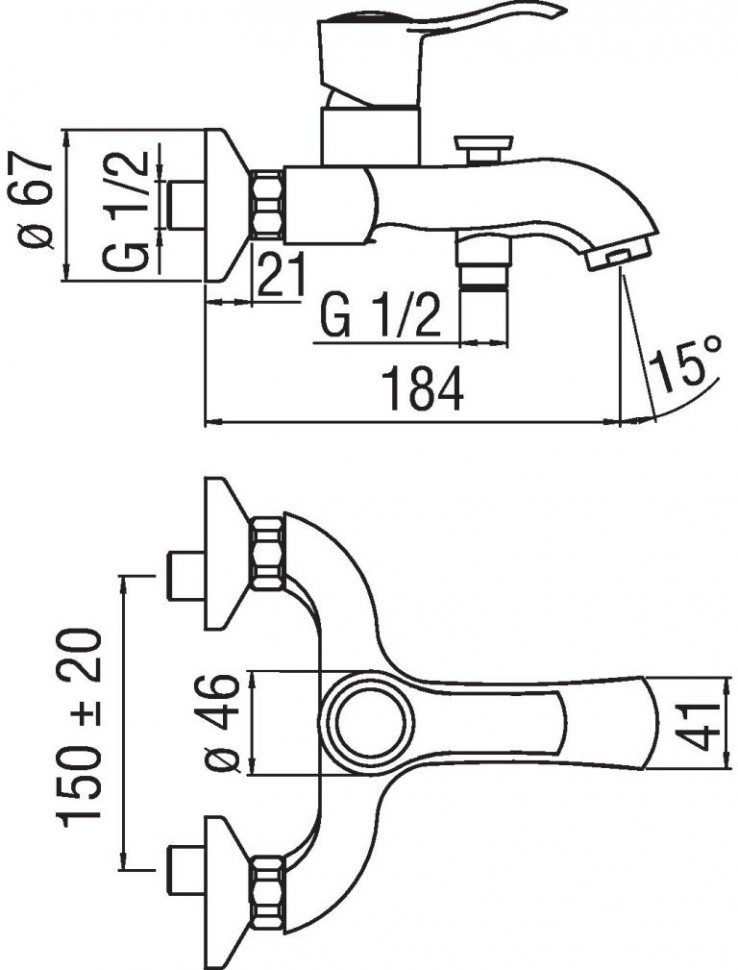 Смеситель для ванны  Nobili Sofi SI98110/1BR