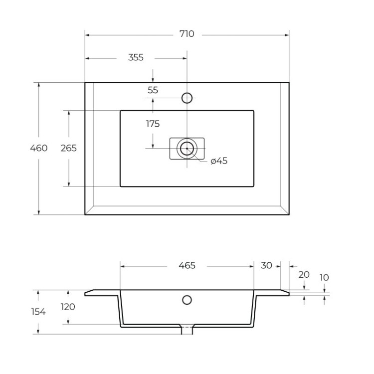 Шкаф - колонна подвесной 40x25x100 Cezares 54720