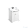 Тумба с раковиной, с двумя дверцами, цвет белый [FF8W + B15 1TH]