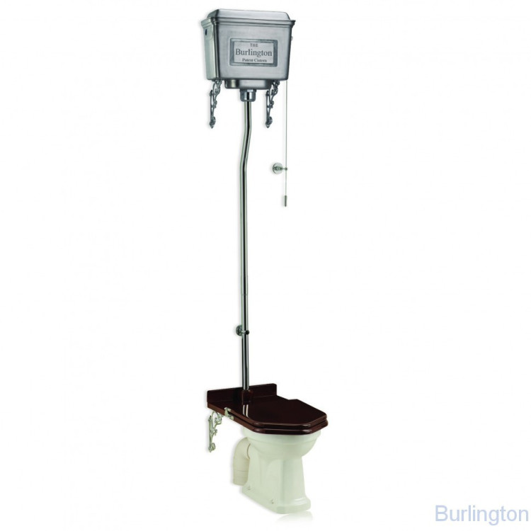 Унитаз с бачком из полированного алюминия