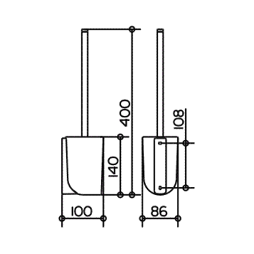 Щетка для унитаза Keuco Elegance New 11669 019000