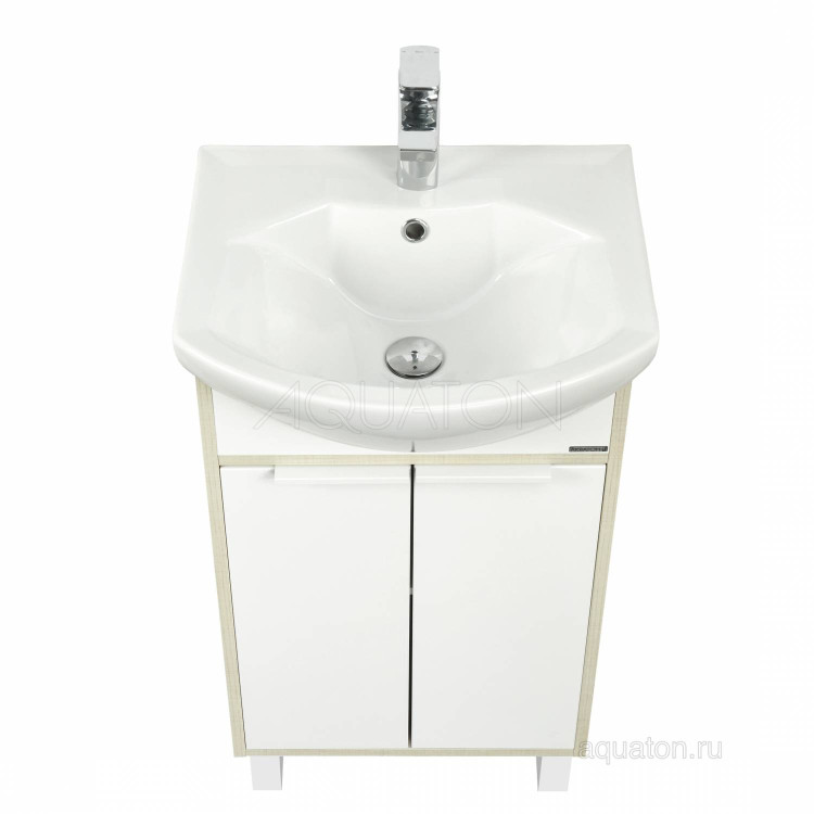 Тумба под раковину Aquaton Рико 50 белый, ясень фабрик 1A212401RIB90