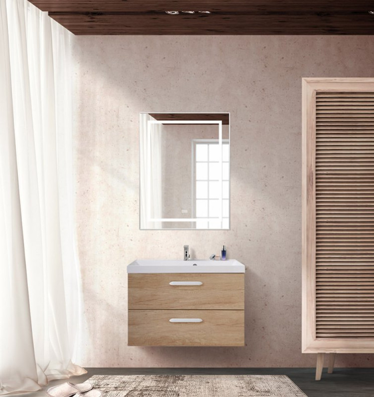 База под раковину подвесная с двумя выкатными ящиками BelBagno AURORA-800-2C-SO-BL
