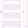 Полотенцесушитель электрический Сунержа Богема 2.0 прямая 1200х600 МЭМ правый Тёмный титан муар