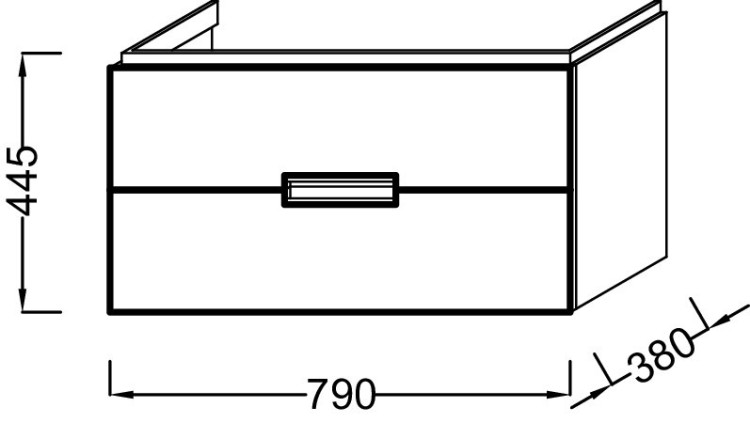 Мебель для раковины 80 см Jacob Delafon REVE EB1135-442
