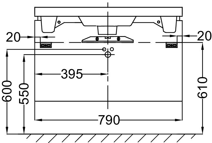 Мебель для раковины 80 см Jacob Delafon REVE EB1135-442