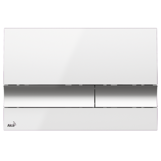 Кнопка управления для скрытых систем инсталляции, белый/xром-глянец Alcadrain M1720-1