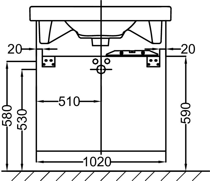 Мебель 100 см для раковины-столешницы Jacob Delafon ODEON UP EB994-E10