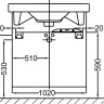 Мебель 100 см для раковины-столешницы Jacob Delafon ODEON UP EB994-E10