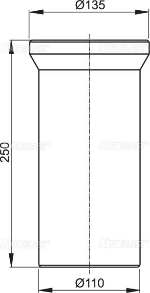 Патрубок для унитаза 250 мм Alcadrain A91-250