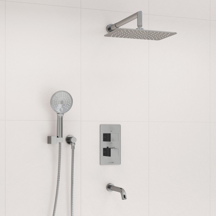 WasserKRAFT A171519 Thermo Встраиваемый комплект для ванны с верхней душевой насадкой, лейкой и изливом