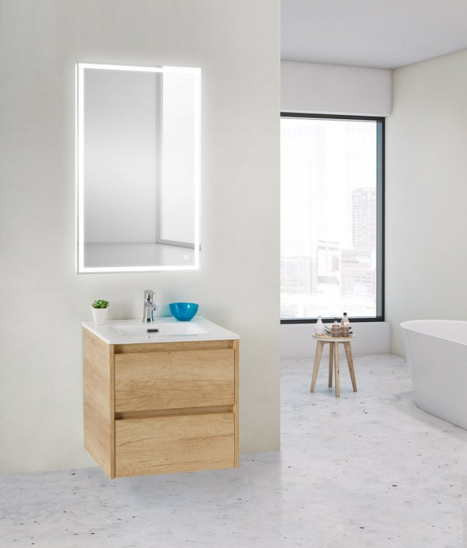 База под раковину подвесная с двумя выкатными ящиками BelBagno KRAFT 39-500/390-2C-SO-PP