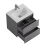 База под раковину подвесная с двумя выкатными ящиками BelBagno KRAFT 39-500/390-2C-SO-PP