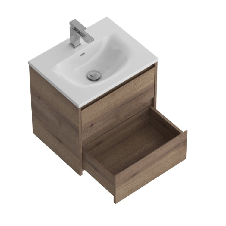 База под раковину подвесная с двумя выкатными ящиками BelBagno KRAFT 39-500/390-2C-SO-PP