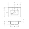 База под раковину подвесная с двумя выкатными ящиками BelBagno KRAFT 39-500/390-2C-SO-PP