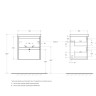 База под раковину подвесная с двумя выкатными ящиками BelBagno KRAFT 39-500/390-2C-SO-PP