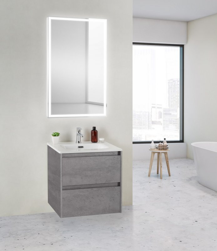 База под раковину подвесная с двумя выкатными ящиками BelBagno KRAFT 39-500/390-2C-SO-PP