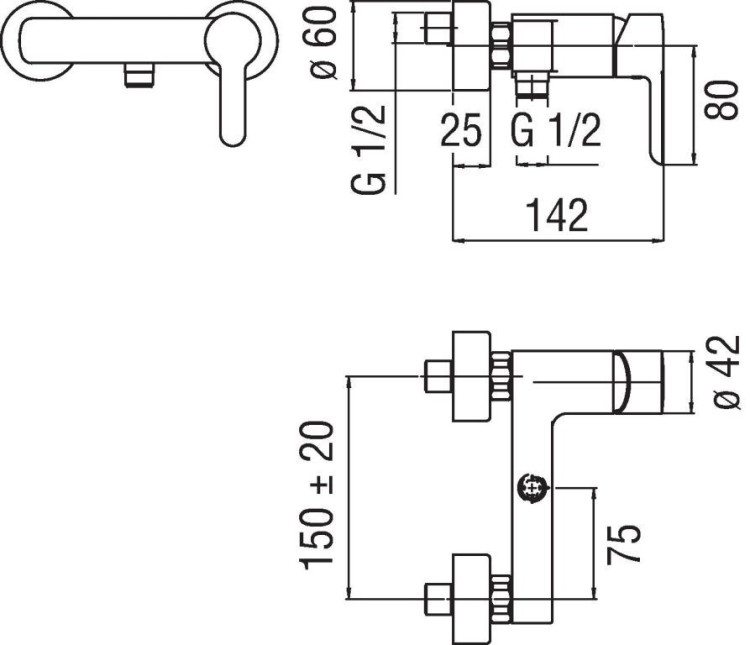 Смеситель для душа Nobili ABC AB87130CR