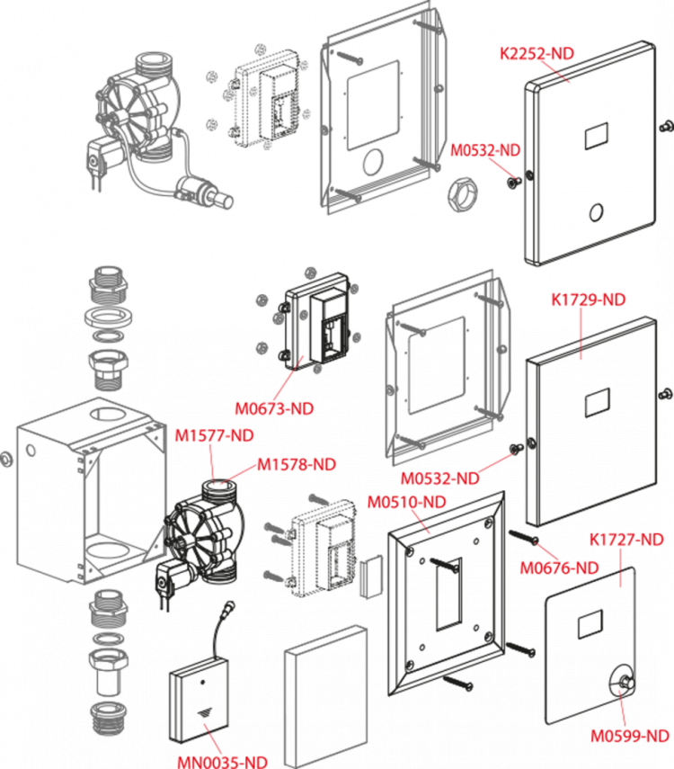 Устройство автоматического смыва для унитаза, металл, 12 B (подключение к сети) Alcadrain ASP3-K