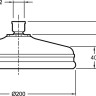 Круглый верхний душ, диаметр 200 мм, классический дизайн Jacob Delafon KATALYST E13692-CP
