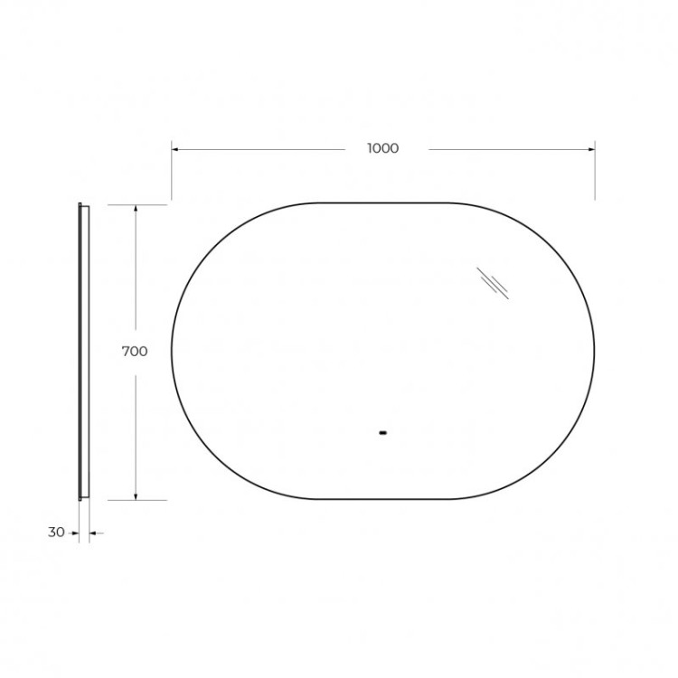 Зеркало с контурной подсветкой и датчиком движения , 12V, 220-240V Cezares CZR-SPC-VAGUE-1500-700-MOV