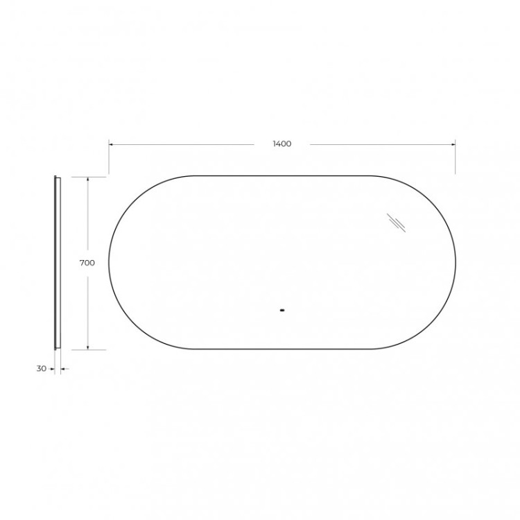 Зеркало с контурной подсветкой и датчиком движения , 12V, 220-240V Cezares CZR-SPC-VAGUE-1500-700-MOV