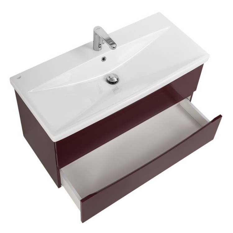 База под раковину подвесная с двумя выкатными ящиками, 868x440x500 BelBagno MARINO-CER-900-2C-SO-WO-P