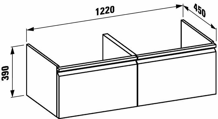 Тумба под раковину Laufen Pro New 130 подвесная