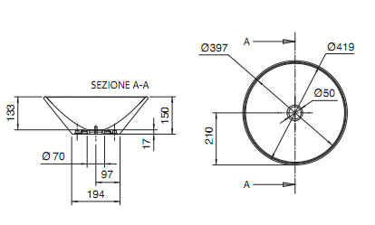 Раковина Scarabeo Thin-Line 8010