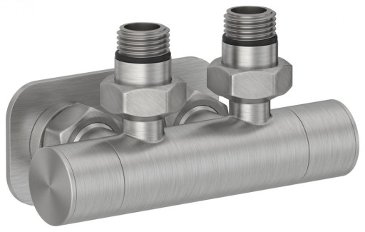 Вентиль 2х1/2&quot; Сунержа угловой скрытый-скрытый EU50 Сатин