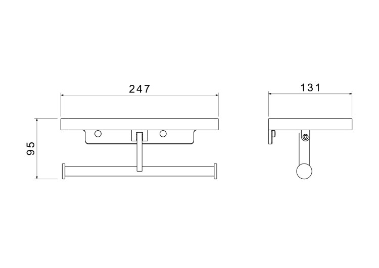 Бумагодержатель двойной с полкой Aquatek AQ4919CR Европа