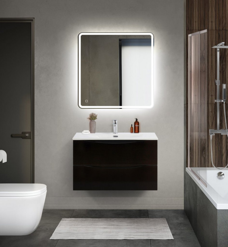 База под раковину подвесная с двумя выкатными ящиками BelBagno MARINO-CER-MINI-800-2C-SO-NL-P