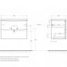 База под раковину подвесная с двумя выкатными ящиками BelBagno MARINO-CER-MINI-800-2C-SO-NL-P