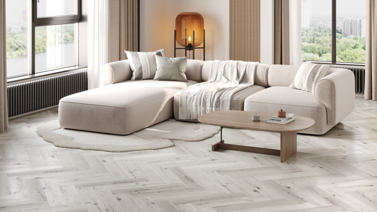 Кварцевый ламинат Fargo Parquet Дуб Снежный 33-DL1601 4/0.5мм