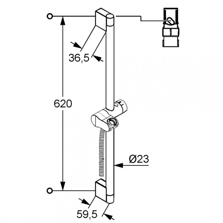 Душевая штанга Kludi A-Qa 6571005-00