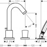 Смеситель на борт ванны Hansgrohe Logis 71314000
