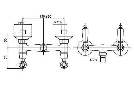 Смеситель для душа Cezares DIAMOND-D-02-Sw
